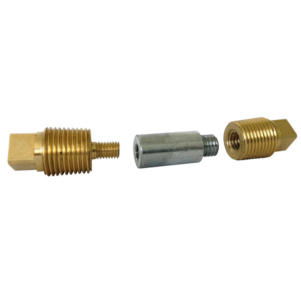 Volvo motorzink komplet anode fra 1852 set fra siden med dimensioner 30mm x Ø16