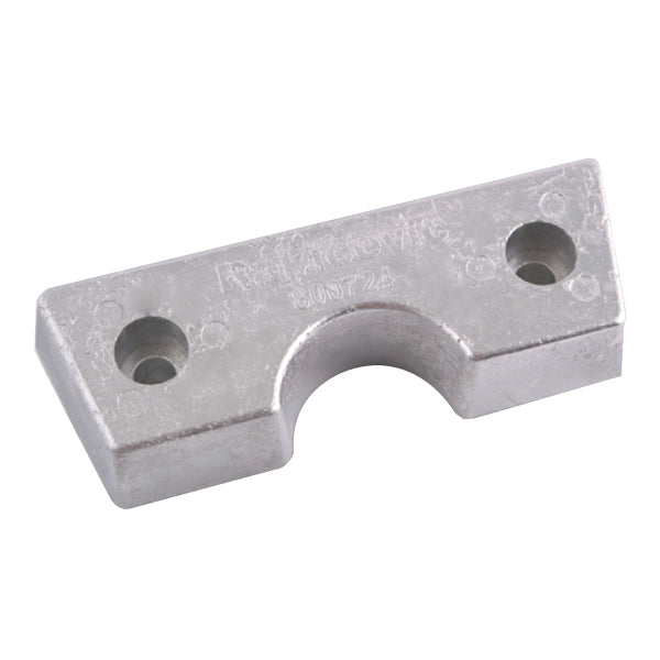 Zinkanode 1852 til Volvo, set fra siden, med dimensioner 130x45mm