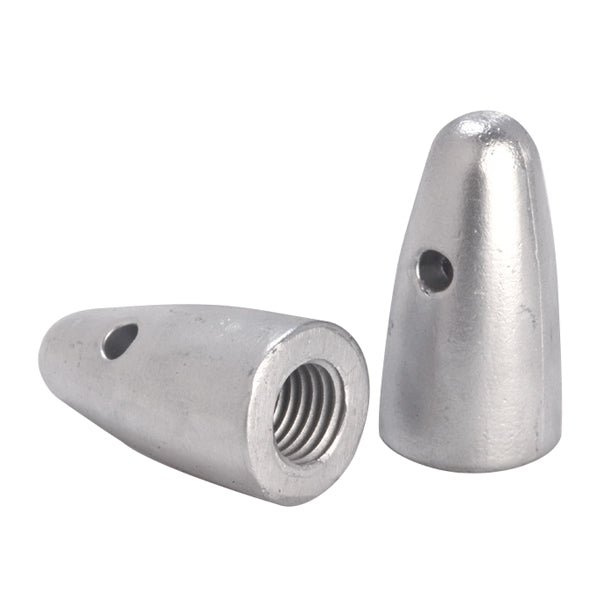 1852 zinkmøtrik til aksel Ø25-30mm set forfra