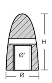 Akselanode fra 1852, monteret på bådakslen