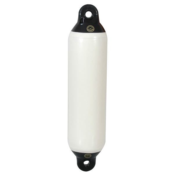 Dan-Fender fender i hvid og sort, tæt på detaljerne