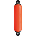 Dan-Fender 822 i orange og sort vist fra siden på en båd