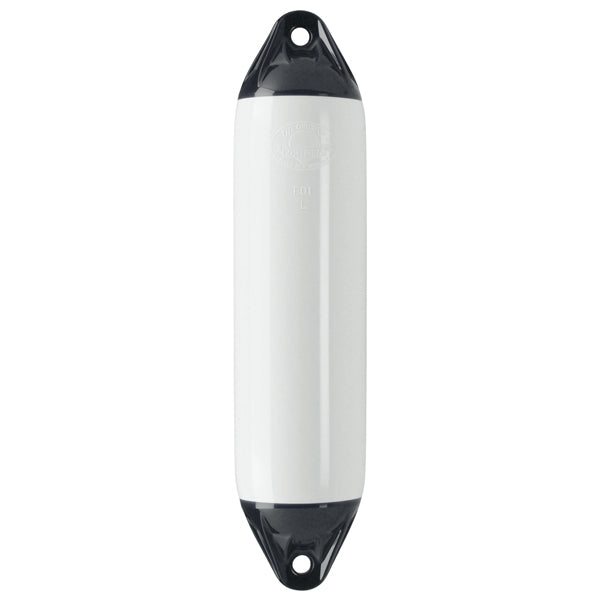 Polyform F01L fender monteret ved siden af båden