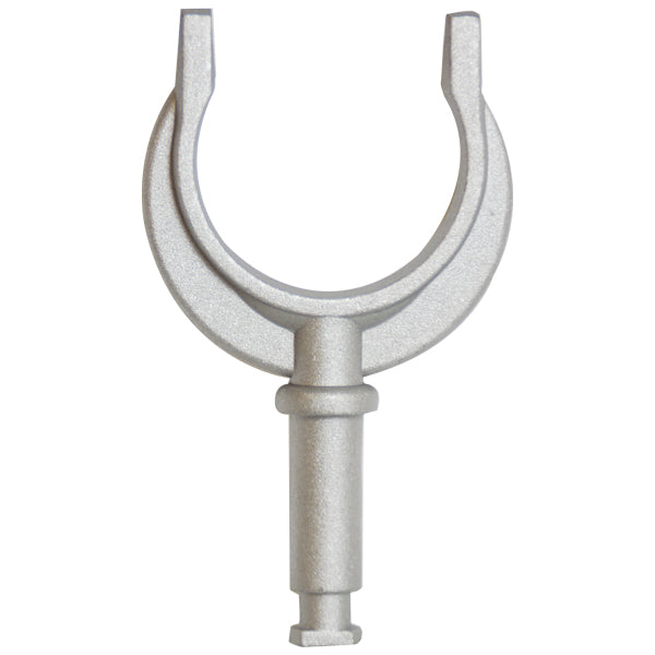 SeaTec åregaffel i aluminum set fra siden, med pin til montering.