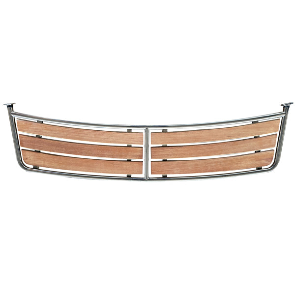 Badeplatform L-178cm D-45cm med Ø32mm rør, set forfra