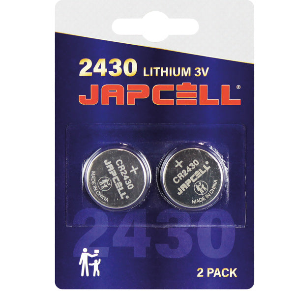 SeaTec Japcell CR2430 lithium batterier i pakke med to stk.