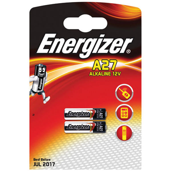 Energizer batteri mn27/a27 12V i pakke med to stk.