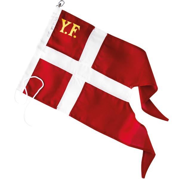 SeaTec yachtflag syet i 170 g/m², præsentere flaget i blå og hvid farve.
