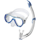 Seac, Giglio snorkelsæt i blå farve til voksne, set fra siden med snorkel og maske.