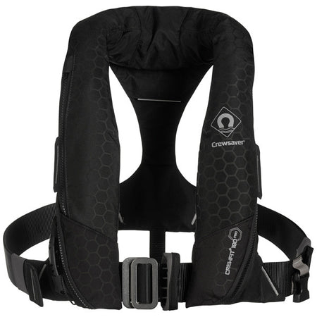 SeaTec Crewsaver Crewfit Plus 180N Pro svømmevest i sort farve set forfra