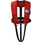 SeaPro, 220n SOLAS vest red med harness set forfra