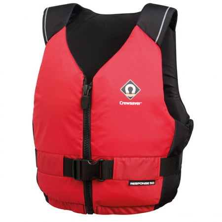 Crewsaver Response 50N flydevest i rød farve set forfra