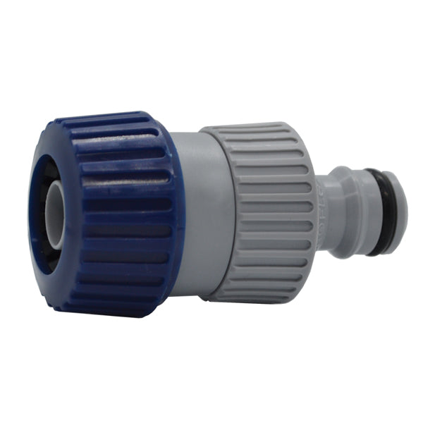 Nuova Rade han quick kobling 1/2" med slange adapter, set fra siden.