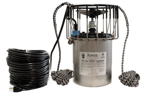 Kasco De-icer 1hk 230 V set fra siden, ideel til at holde vandet isfrit.