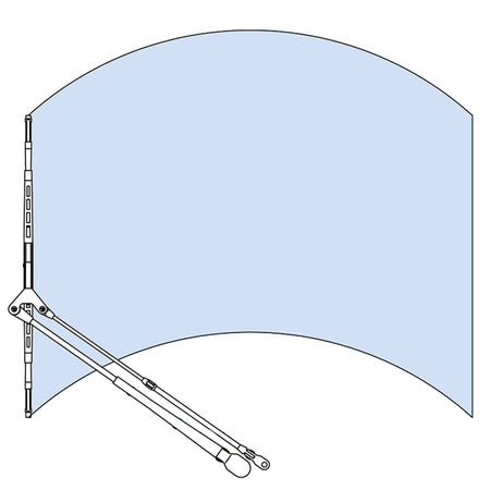 Roca viskerarm monteret på en bådbagklap