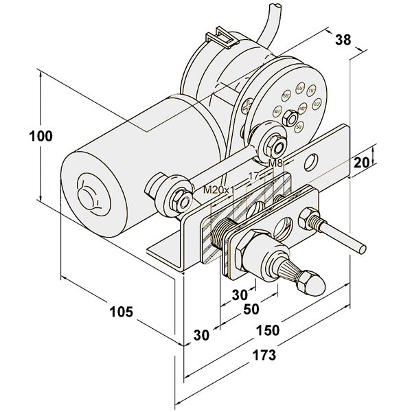 Exalto viskermotor monteret på båd med effektiv viskerfunktion