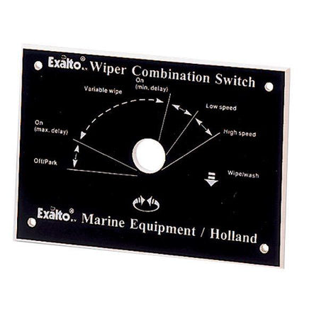 Exalto kontaktpanel til visker monteret på båd, set forfra.