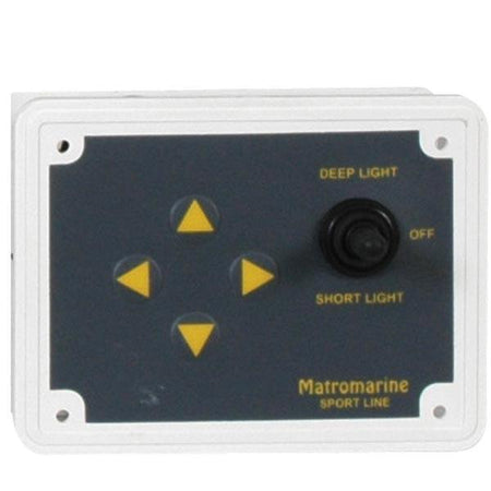 SeaTec kontrolpanel til søgelygte set forfra, klar til installation
