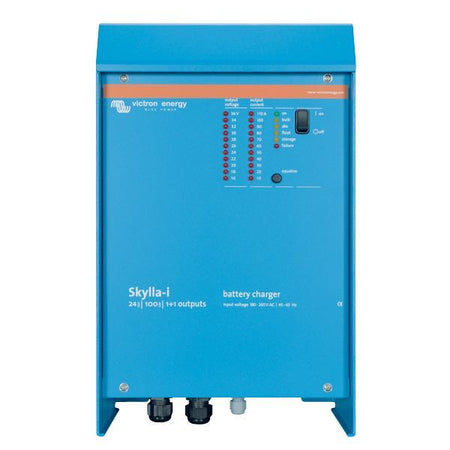 Victron Skylla-I lader 24V 80Amp set forfra med tilslutningspunkter.