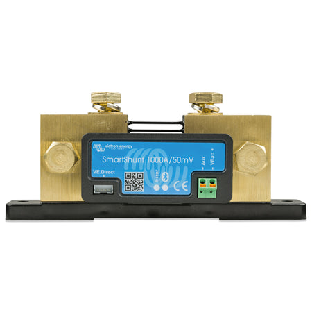 Victron SmartShunt 500Amp/50mV set forfra, klar til installation.