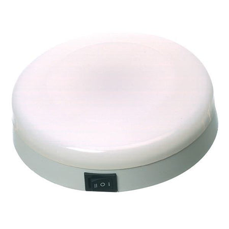 SeaTec loftslampe i plast, 12V, Ø140mm, monteret på båddekket