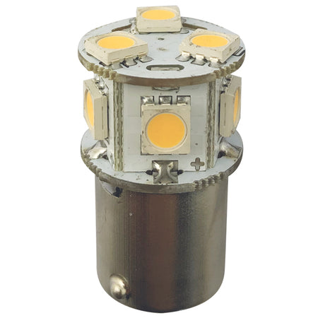1852 LED bajonetpære set forfra med detaljeret design.