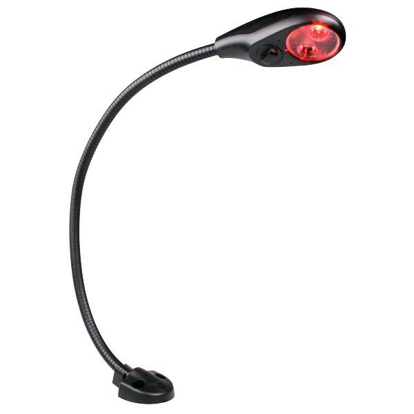 Hella kortlampe 40cm med rød/hvid lys, monteret på en båd.