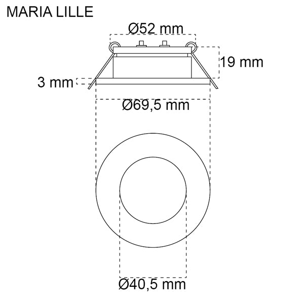 Casolux Maria lampe set bagfra, ideel til brug i maritimt miljø