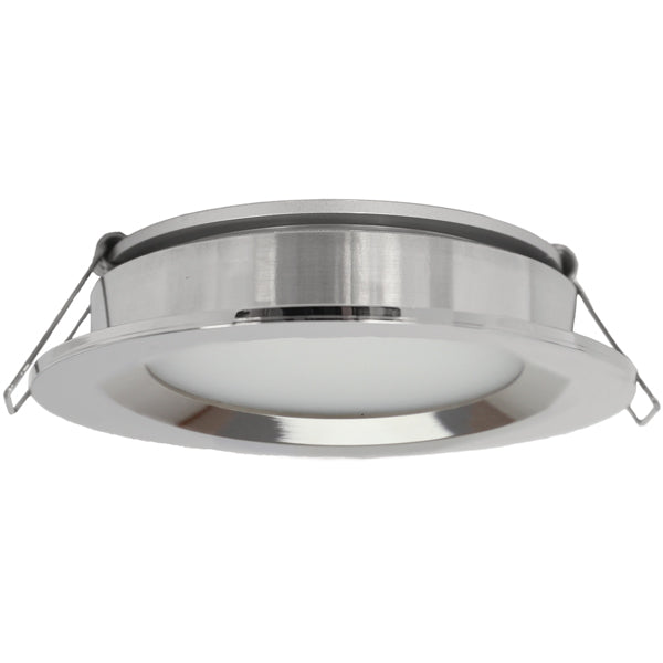 Casolux Maria stor loftlampe med stålfinish, set forfra