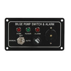 SeaTec pumpepanel med akustisk alarm set forfra, til brug på båd.