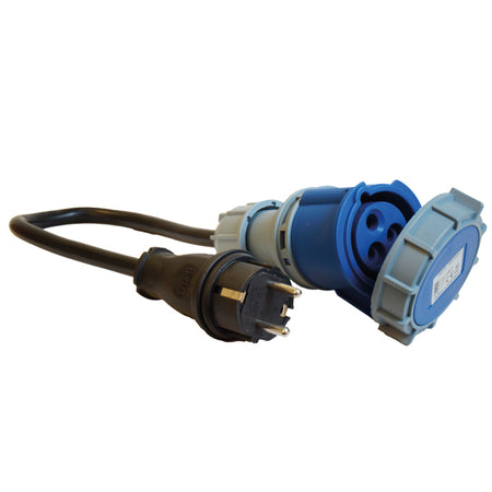 1852 CEE 220V hun til Schuko han kabel set forfra