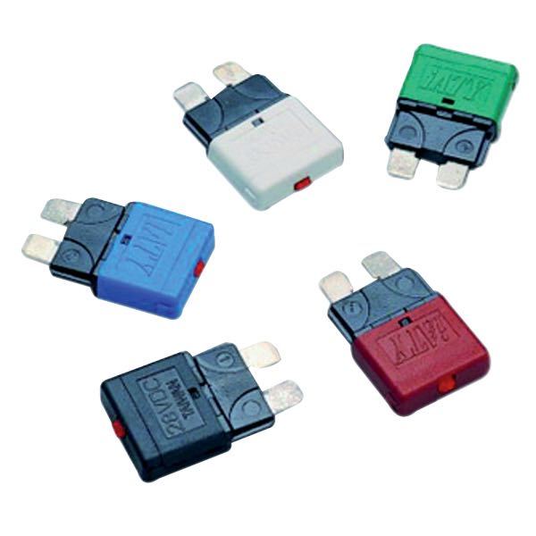 SeaTec automatisk bladsikring 5 amp set forfra med tydelige detaljer.