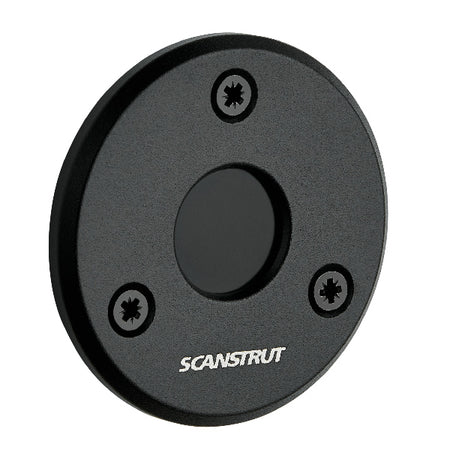 ScanStrut dæksgennemføring i sort, set fra siden med skruemontage.