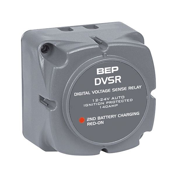 BEP batteri isolator set forfra med tydelige tilslutningspunkter