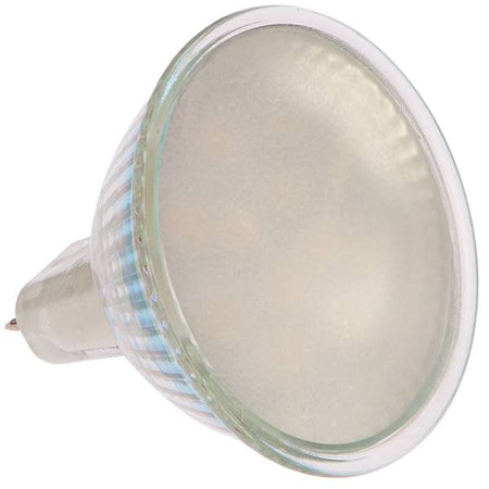 Nautecled MR16 LED pære Ø50mm, set forfra med lysudsendelse