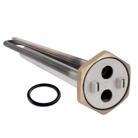 Frontvinkel af Quick Sigmar varmeelement 300 mm, ideelt til varmtvandsbeholdere.