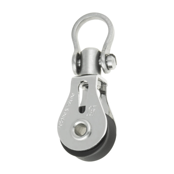 Ronstan serie 15 kugleleje blok med svirvel set forfra