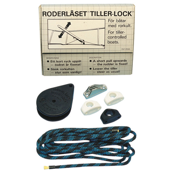 SeaTec rorpind lås set fra siden, klar til installation på rorpindsforlænger.