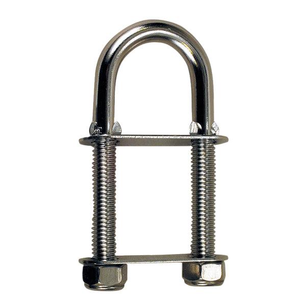 Roca stævnøje RF 105x40mm M10 set fra siden med monterede skruer