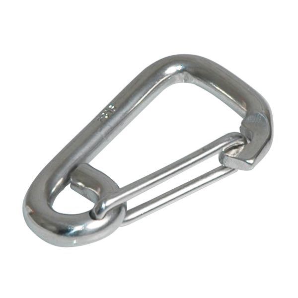 Fjederhage RF 10x100mm AISI 316 set fra siden med metaloverflade