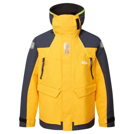 Gill OS26 Offshore Jakke i Goldfusion og Navy set forfra i XXL