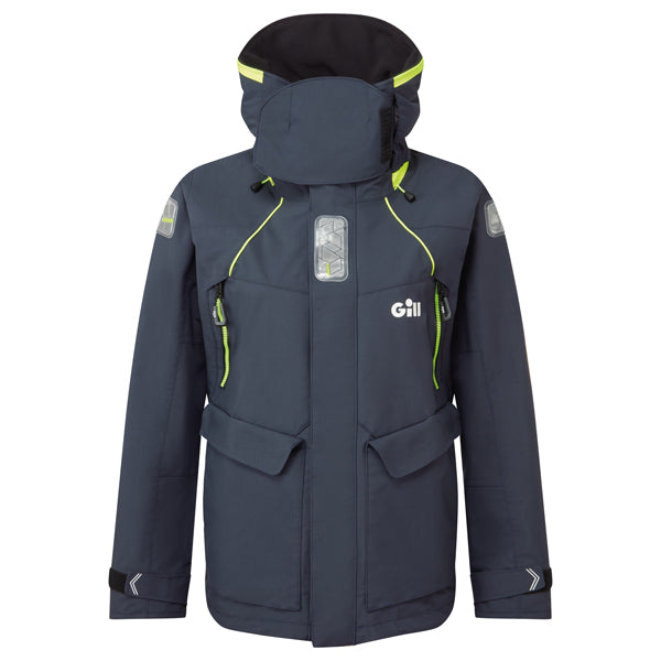 Gill OS26 Offshore damejakke i navy, set forfra med detaljer.