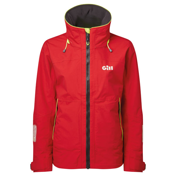 Gill OS32JW coastal dame jakke i rød foran, størrelse 16