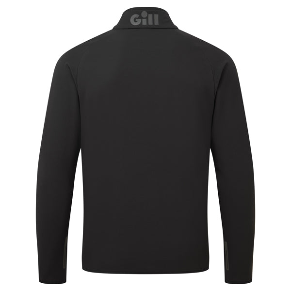 Gill jakke set fra siden, med fokus på lynlås og krave