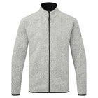 Gill fleece jakke i grå, set forfra med lynlås