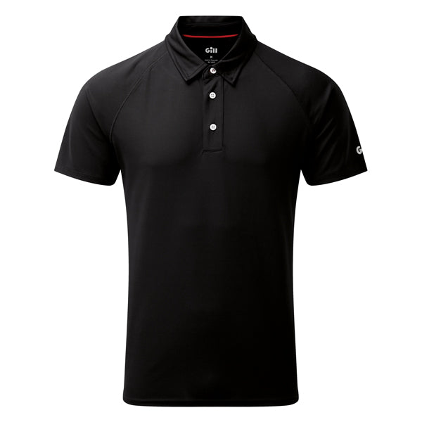 Gill UV008 herrepolo i sort set forfra