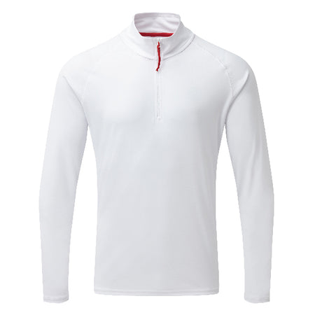 Gill UV009 langærmet t-shirt i lyseblå, set forfra, grundet 50+ UV beskyttelse.