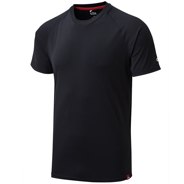 Gill UV010 herre UV Tec T-shirt i navy, set forfra med tydeligt logo.