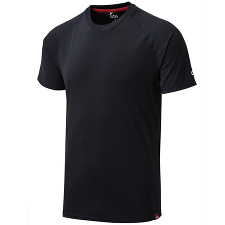Gill UV010 Men's UV Tec T-Shirt i navy, set forfra på hvid baggrund.
