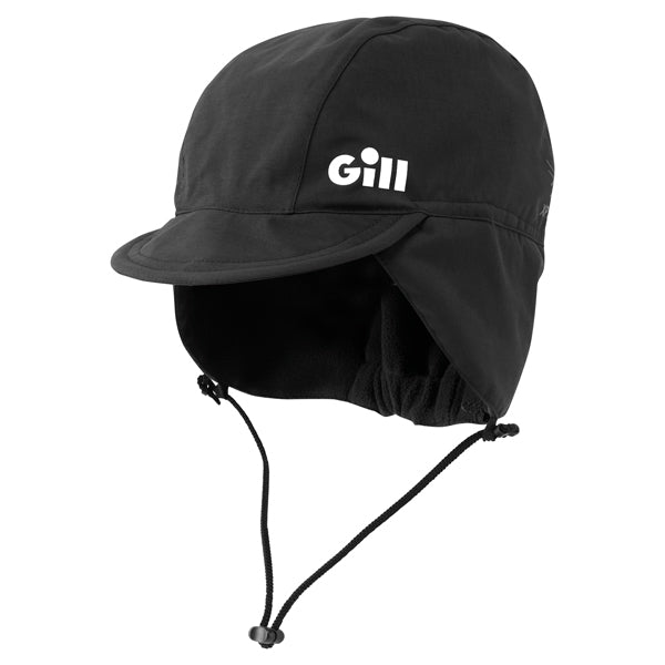 Gill HT59 Offshore Hat i sort set forfra med skygge til beskyttelse mod solen
